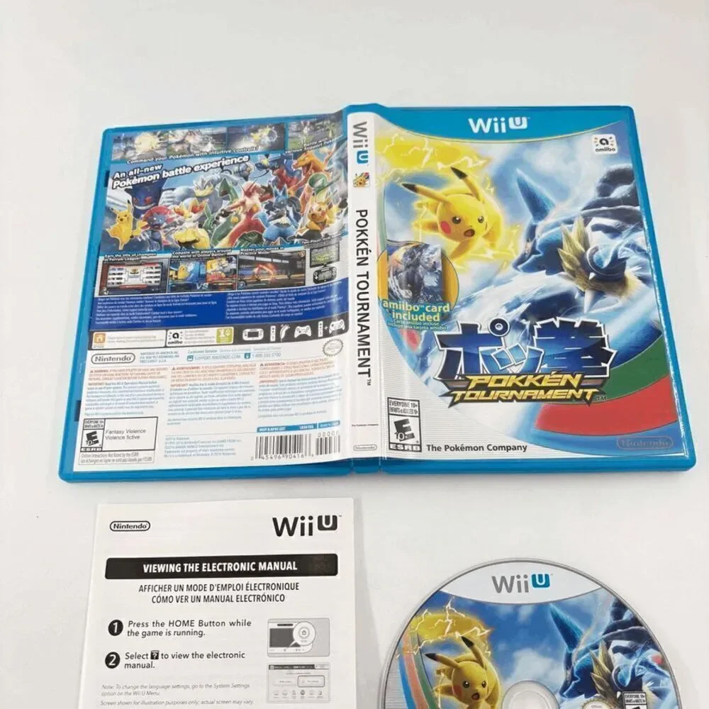 Pokemon Pokken Tournament Wii U (Nintendo Wii U) Tested Does Not Come With Card
